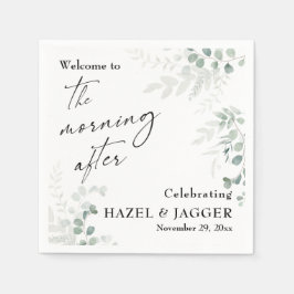 Elegant Greenery Welkom na de ochtend Servet