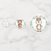 Elegant Greenery Woodland Greenery Animals Party Confetti (Voorkanten)