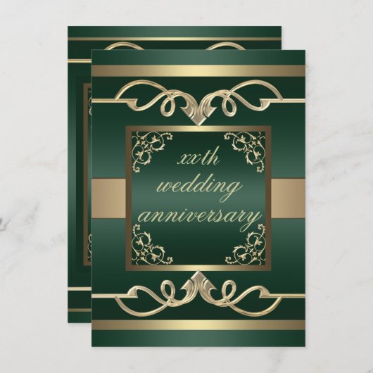 Elegant Green's bruiloft Noite Kaart (Voorkant / Achterkant)