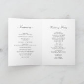 Elegant grenst zwarte witte minimalistische bruilo programma (Binnen)