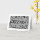 Elegant Grey Abstracte Uitnodiging Wenskaarten (Gele Bloem)