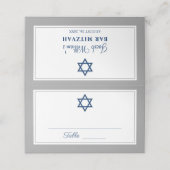 Elegant Grey and Navy Blue Bar Mitzvah (Buitenkant ongevouwen)