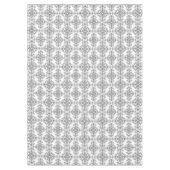 Elegant Grey and White Floral Style Damask Tafelkleed (Voorkant)