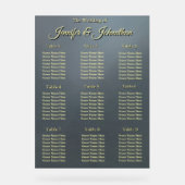 Elegant Grey Background Wedding Seating Chart (Recto)