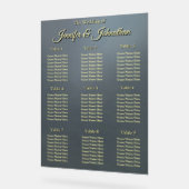 Elegant Grey Background Wedding Seating Chart (Angle)