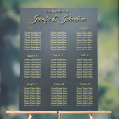Elegant Grey Background Wedding Seating Chart Acryl Bord (Neutraal)