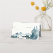 Elegant Grey Blush Blue Mountains Pine Weddenschap (Achterkant)
