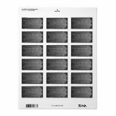 Elégant Grey et Étiquettes de adresse Mariages d'a (Feuille entière)