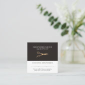 Elegant Grey Faux Gold Haarstylist Benoeming Afsprakenkaartje (Staand voorkant)