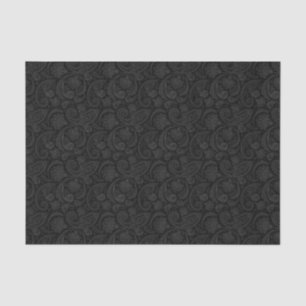 Elegant Grey Floral Damaszwarte achtergrond Tissuepapier