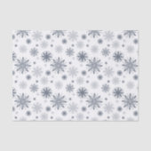 Elegant Grey Floral Patterned Gift Wrapping Tissuepapier (Voorkant)
