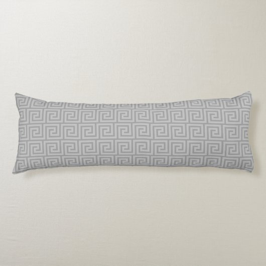 Elegant Grey Griekse Pattern Body Pillow Lichaamskussen (Voorkant)
