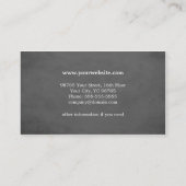 Elegant Grey Lace Consultant Carte de visite (Dos)