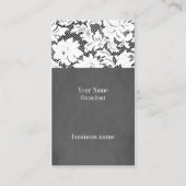 Elegant Grey Lace Consultant Carte de visite (Devant)
