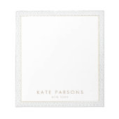 Elegant Grey Lattice Pattern Notitieblok (Voorkant)