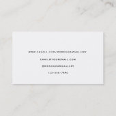 Elegant Grey Luxe Glam Script Monogram Visitekaartje (Achterkant)
