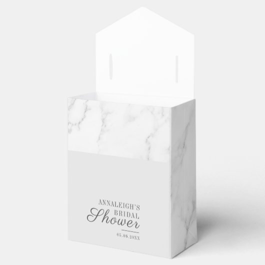 Elegant Grey Marble Pattern Vrijgezellenfeest Bedankdoosjes (Geopend)