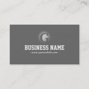 Elegant Grey Monogram Visitekaartje