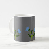Elegant Grey Mug with Floral Design (Devant gauche)