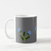Elegant Grey Mug with Floral Design (Gauche)