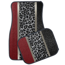 Elegant Grey, Red en Leopard Animal Design