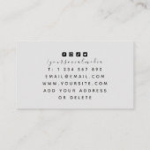 Elegant Grey Residential Building House Architect Visitekaartje (Achterkant)