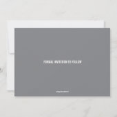 Elegant Grey Snowflake Save the Dates & Photos Date (Achterkant)