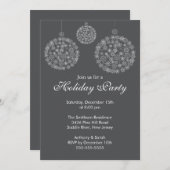 Elegant Grey & White Holiday Kerstfeest Kaart (Voorkant / Achterkant)