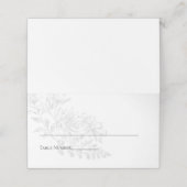 Elegant Grey White Simple Floral Wedding (Buitenkant ongevouwen)