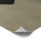 Elegant Greyhound en Red Umbrella Poster (Hoek)