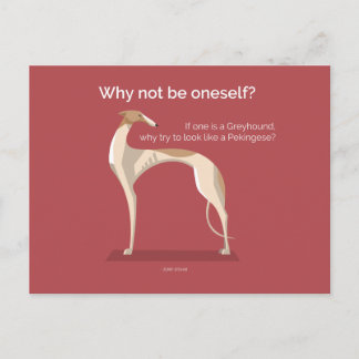 Elegant greyhound inspirerend quote briefkaart