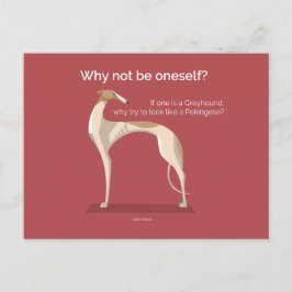Elegant greyhound inspirerend quote briefkaart