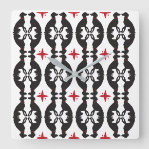 Elegant Greyhound Pattern-klok Vierkante Klok