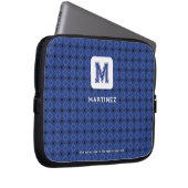 Elegant Greyish Blue Laptop Sleeve (Voorkant Rechts)