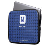 Elegant Greyish Blue Laptop Sleeve (Voorkant Links)