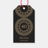 Elegant Grieks feestlabel met aangepaste kleuren Cadeaulabel (Voorkant)