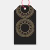 Elegant Grieks feestlabel met aangepaste kleuren Cadeaulabel (Achterkant)