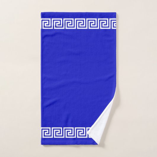 Elegant Grieks Lijst op Royal Blue Bad Handdoek (Handdoek)