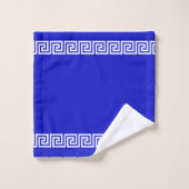 Elegant Grieks Lijst op Royal Blue Bad Handdoek (Wasdoekje)