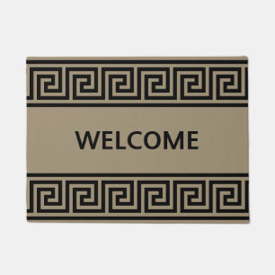 Elegant Grieks patroon op beige welkomstmat Deurmat