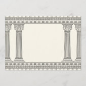 Elegant Grieks Toga Verjaardagsfeest met Tempel Kaart (Achterkant)
