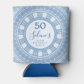 Elegant Grieks verjaardagsfeest met aangepaste kle Blikjeskoeler (Voorkant)