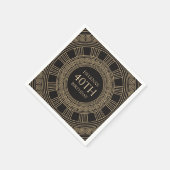 Elegant Grieks Verjaardagsfeest met aangepaste kle Servet (Hoek)