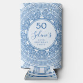 Elegant Grieks verjaardagsfeestje met aangepaste k (Achterkant)