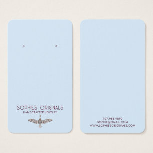 Elegant Grijs Blauw Vogel Logo Visitekaartje