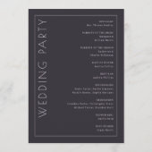 Elegant Grijs Ceremonieprogramma Programma (Achterkant)