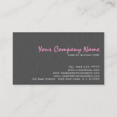 Elegant Grijs Damasks Wit Kant 2a Visitekaartje (Achterkant)