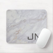 Elegant grijs en beige marmeren ontwerp muismat (Met muis)