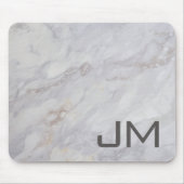 Elegant grijs en beige marmeren ontwerp muismat (Voorkant)