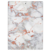 Elegant grijs en roos gouden marmeren patroon klembord (Achterkant)